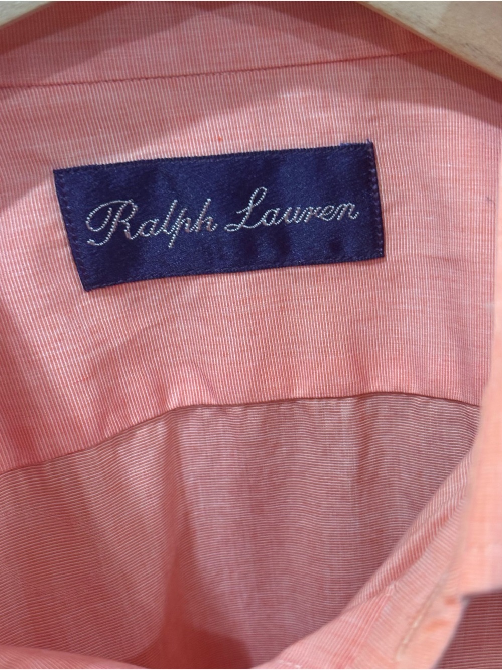 Ralph Lauren (Purple Label) Men's Coral-Orange Dress Shirt - Picture 3 of 5